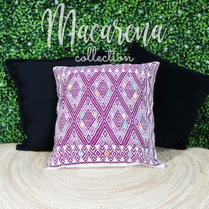 Mexican Embroidered Pillow ~ Colorful Handmade Pillow ~ Throw Pillow ~ Pillow Cover ~ Mexican Decor ~ Chiapas Pillow ~ Cushion ~ Home Décor