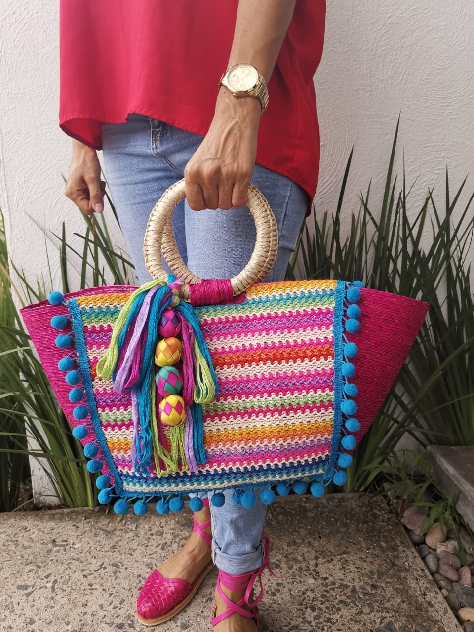 Bolsos Hechos Diy Bolso Rafia Decorar Bolso Playa Bolso Rafia