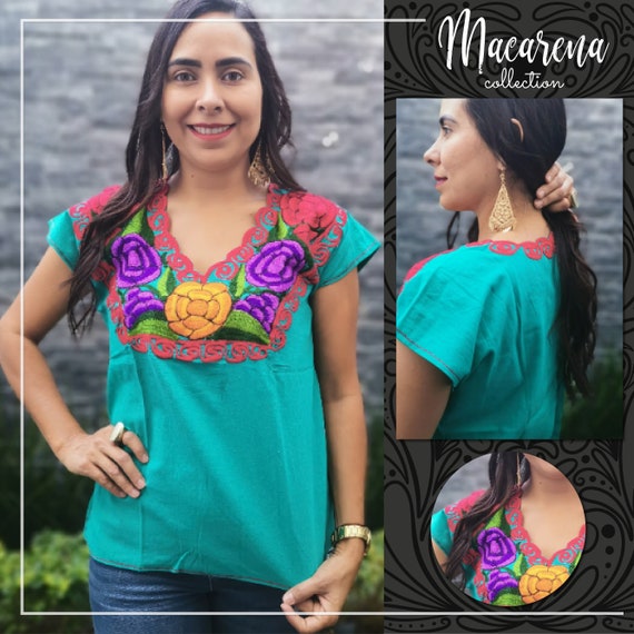 Camisa Tradicional Mexicana Huipil - Etsy España
