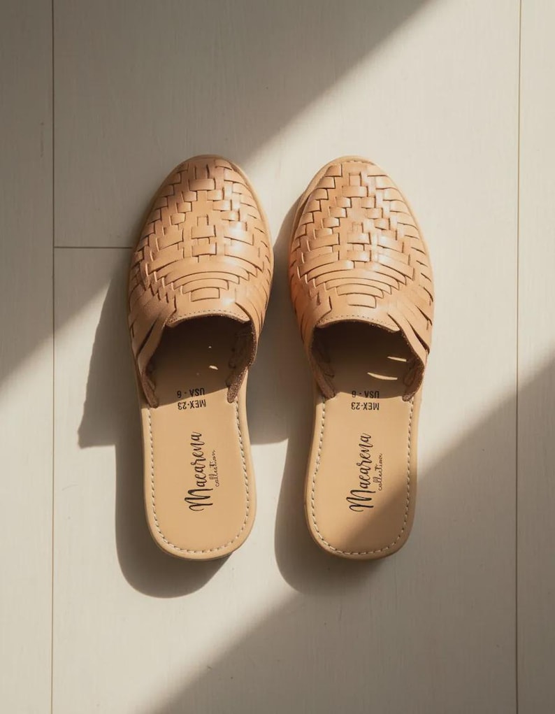 Mexican Huarache Sandals – Handmade Leather Slip-ons, Mule Style image 8