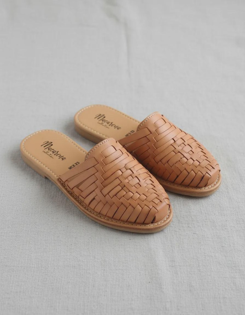 Mexican Huarache Sandals – Handmade Leather Slip-ons, Mule Style image 7