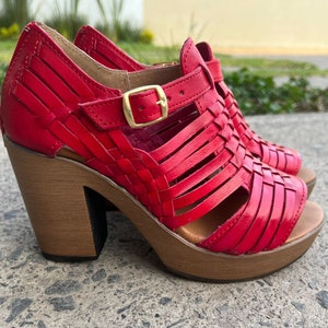 Huarache Sandal ~ Mexican Handmade Heel ~ All Sizes Boho- Hippie Vintage ~ Mexican Leather Shoes ~ Mexican Huaraches Fashion