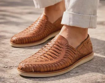 Mens Leather Huarache Sandals – Handmade Mexican Shoes