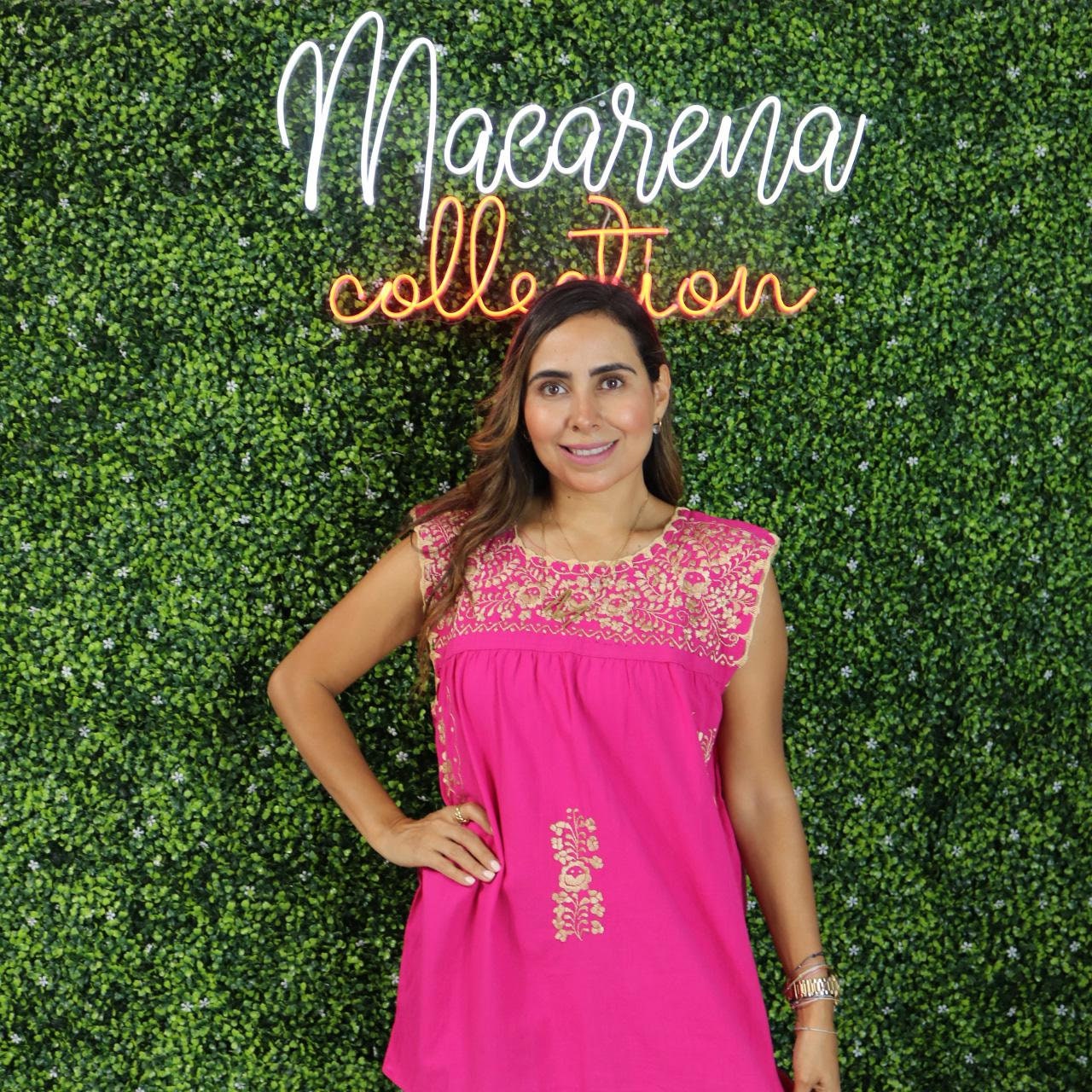 Handmade Floral Embroidered Mexican Blouse, Small Cotton Huipil