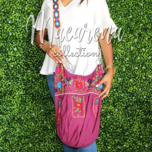 Ethnic Cloth Shoulder Bag ~ Vintage Style Bag ~ Handmade Bag ~ Handwoven Bag ~ Fabric Bag ~ Boho Bag ~ Hippie Bag ~Mexican Bag ~ Boho Gift