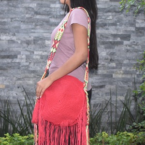 Ethnic Cloth Shoulder Bag ~ Vintage Style Bag ~ Handmade Bag ~ Handwoven Bag ~ Fabric Bag ~ Boho Bag ~ Hippie Bag ~Mexican Bag ~ Boho Gift