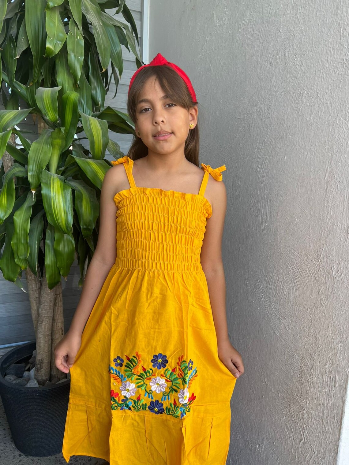 Girl Mexican Dress Traditional Mexican Flowered Dress for Etsy
