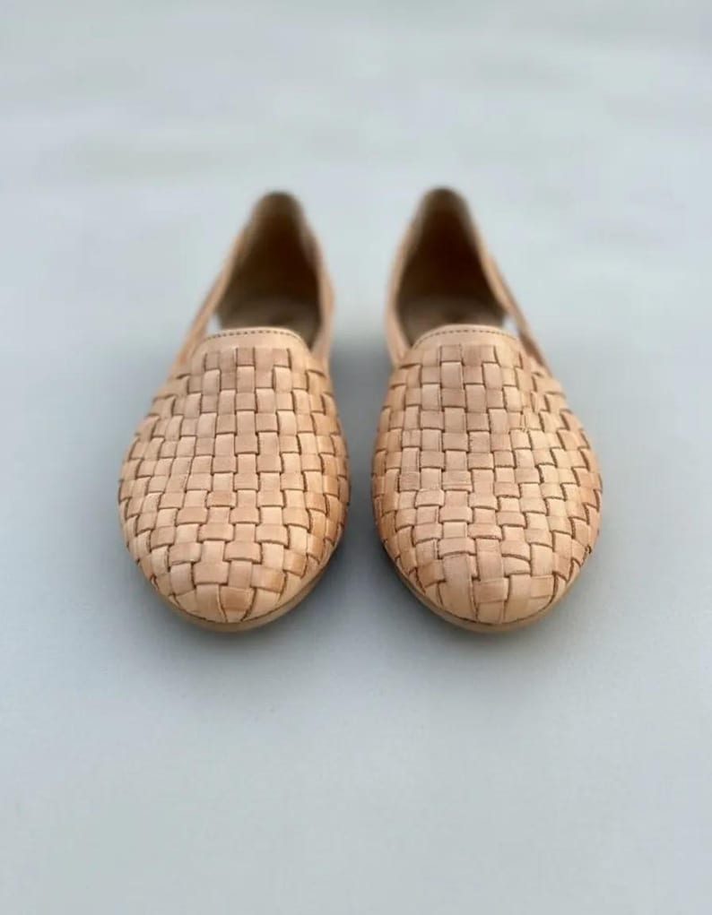 Sandalias Huarache de cuero hechas a mano – Zapatos mexicanos tejidos para el verano imagen 12