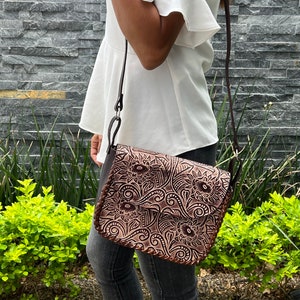 Sac en cuir - Sac en cuir crossbody - Pochette bracelet - Sac en cuir Mexique - sac en cuir crossbody