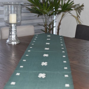 Beautiful embroidered table runner. Handmade Mexican table runner. Colorful Artisan table runner. Flowered table runner