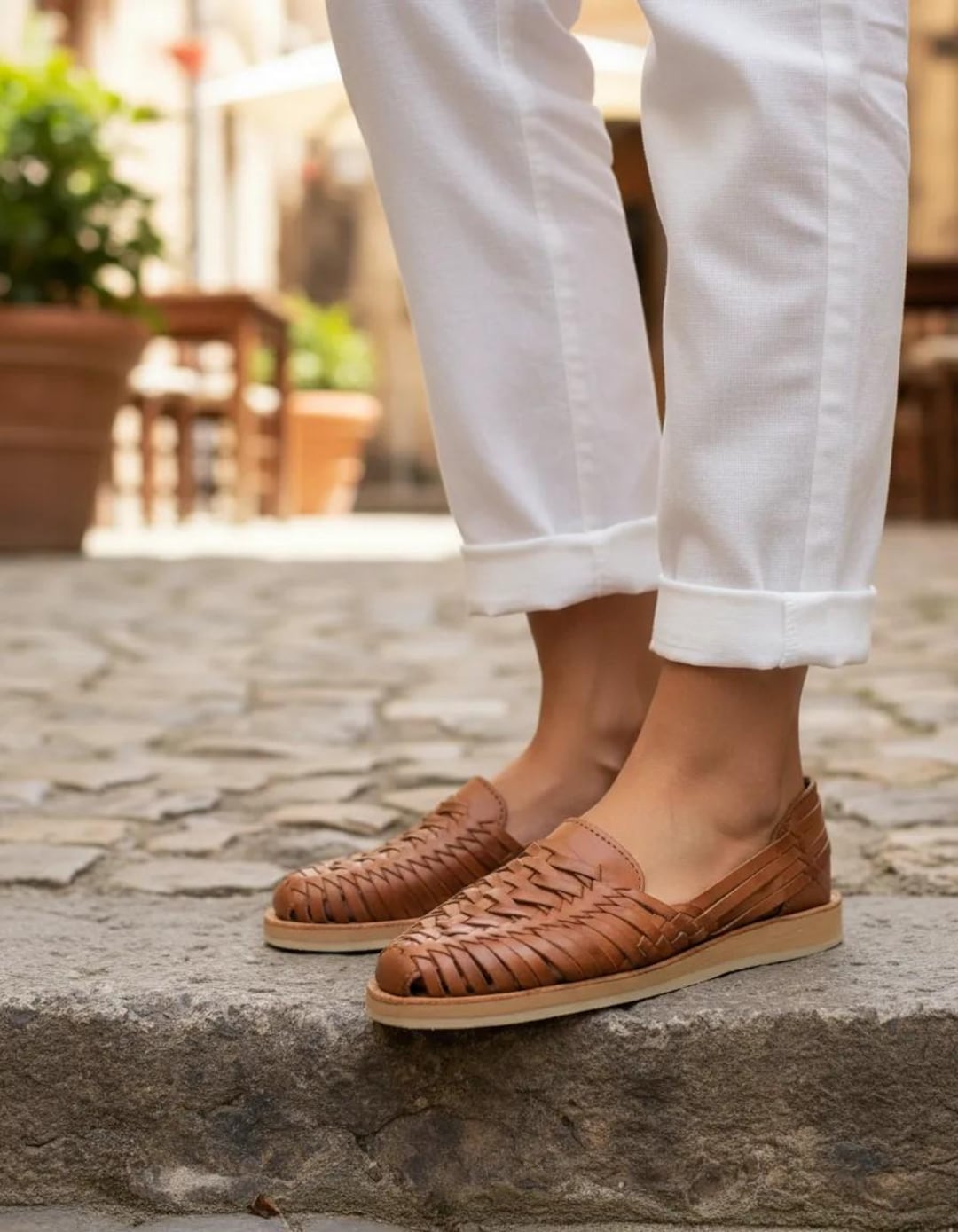 Handmade Leather Huarache Sandals – Mexican Woven Flats - Etsy