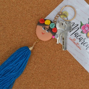 Keychain, key holder, Mexican keychain, hand painted keychain, Keychain