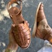 Sandales Huarache ~ Toutes les tailles vintage bohème-hippie ~ Style mexicain ~ Cuir coloré ~ Huaraches mexicaines