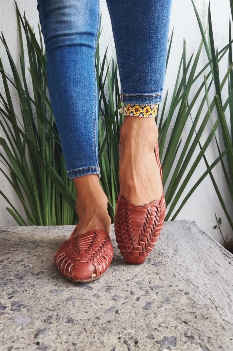 Huarache Sandal All Sizes Boho Hippie Vintage Mexican Style Colorful Leather Mexican Huaraches image 3