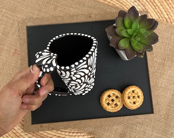 Heartfelt Elegance: Handcrafted Talavera Coffee or Tea Cup from Mexico