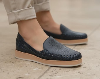 Huarache-sandal ~ Alla storlekar Boho- Hippie Vintage ~ Mexikansk stil ~ Färgglatt läder ~ Mexikanska Huaraches