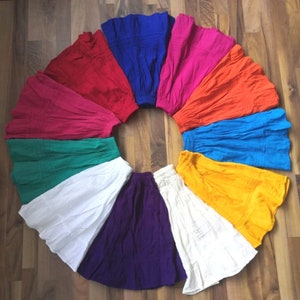 4-6 Years Girls Mexican Skirts ~ Falda ~ Folklorico Skirts ~ Colorful Skirt for Girls ~ Cotton Skirt ~ Girls  ~ Flowing Skirt ~Elastic Waist