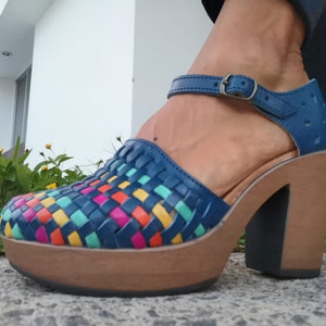 Huarache Sandal Woman, Platform Brown - Etsy