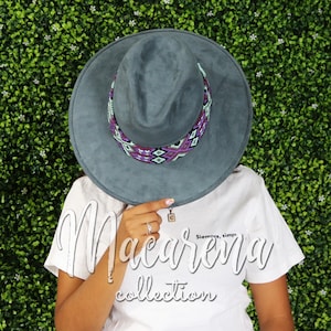 Flower Embroidered Hat ~  Mexican Artisan Hat ~ Womens Hat ~ Hand Embroidered ~ Traditional Mexican Hat ~ Embroidered hat ~ Hat Mexican