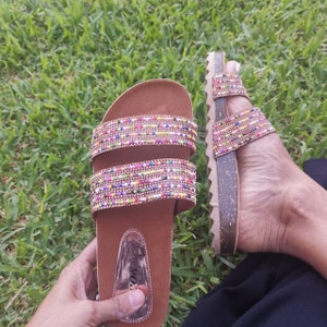 Colored sandal ~ Huarache Sandal ~ All Sizes -  Mexican Style ~ Colorful ~ Mexican Huaraches