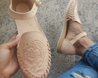 Huarache Sandal ~ All Sizes Boho- Hippie Vintage ~ Mexican Style ~ Colorful Leather ~ Mexican Huaraches