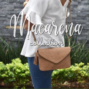 Sac en cuir - Sac à bandoulière en cuir - Pochette de poignet - Sac en cuir Mexico - Sac à bandoulière en cuir