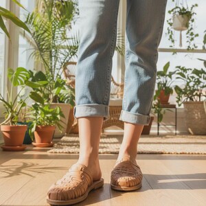 Mexican Huarache Sandals – Handmade Leather Slip-ons, Mule Style image 3
