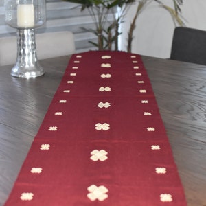 Beautiful embroidered table runner. Handmade Mexican table runner. Colorful Artisan table runner. Flowered table runner