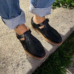 Sandalias Huarache de cuero hechas a mano para hombre – Zapatos estilo boho mexicano