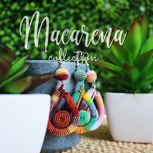 Earrings, mexican earrings, flower earrings, beaded earrings, beaded flowers, hippie earrings, mexican flower, gift for her