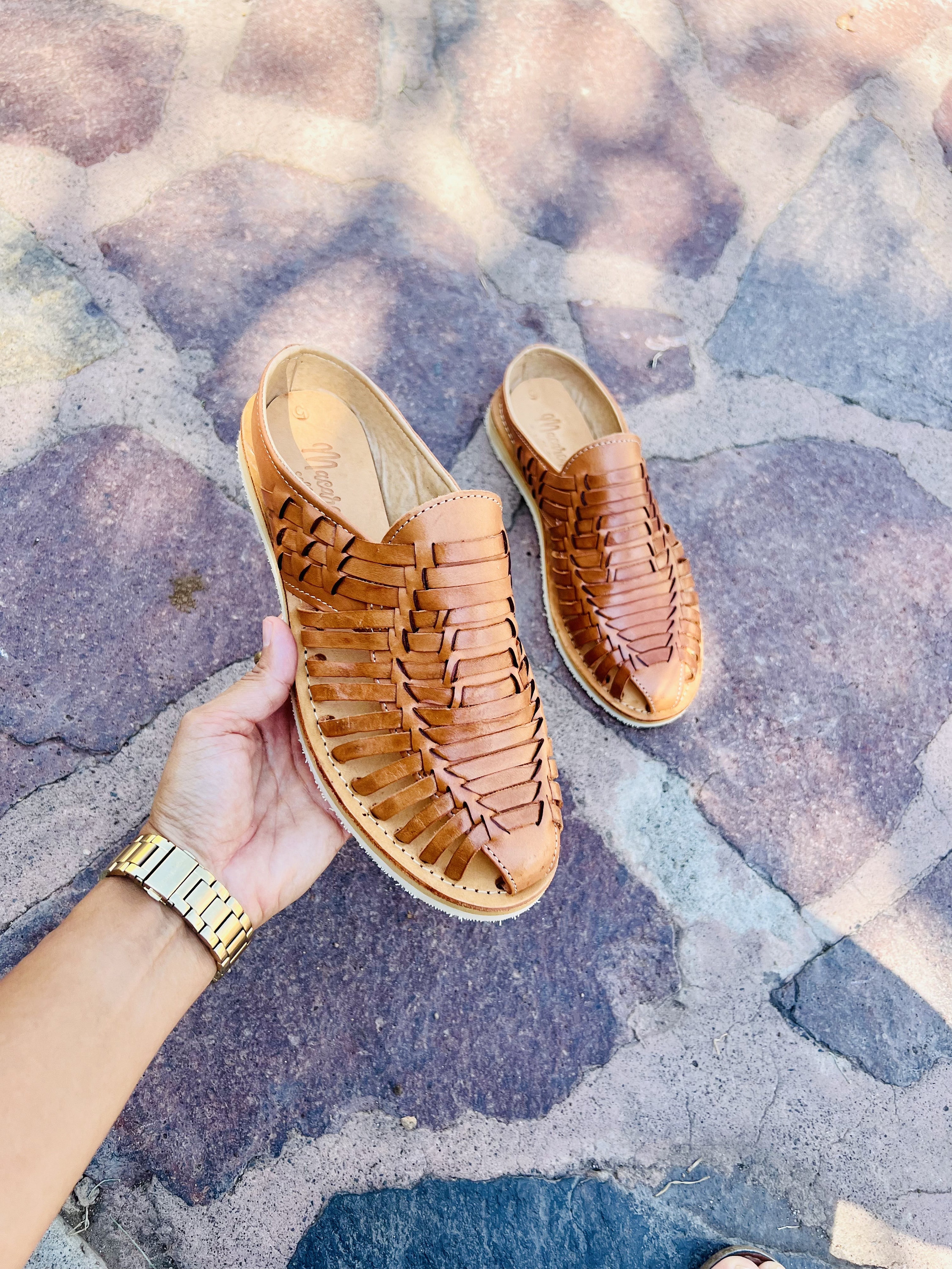 tire tread huarache sandals