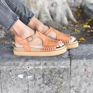 Handmade Leather Huarache Sandals – Mexican Boho Ankle Strap Shoes