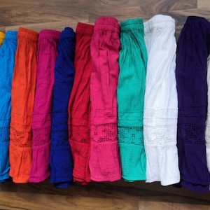 10-12 Years Girls Mexican Skirts ~ Falda ~ Folklorico Skirts ~ Colorful Skirt for Girls ~ Cotton Skirt ~ Girls ~Flowing Skirt ~Elastic Waist