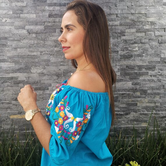 Camisa floreada azul hotsell