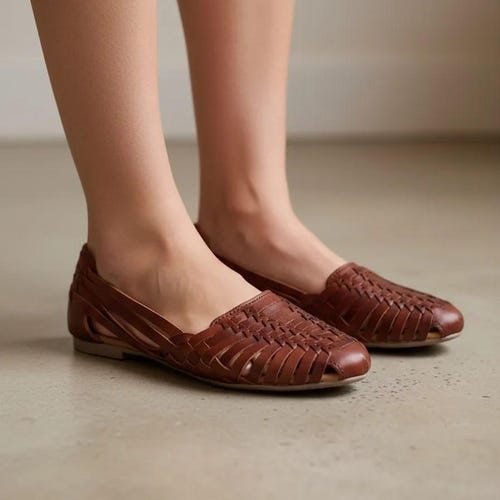 Sandalia Huarache ~ Todas las Tallas Boho- Hippie Vintage ~ Estilo Mexicano ~ Cuero Colorido ~ Huaraches Mexicanos