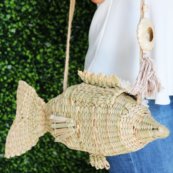 Woven Fish Palm Bag, Palm Bag, Animal Shape, Palm Fish, Mexican