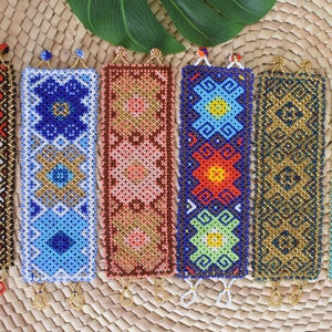 Pulsera Mexicana, Joyeria Mexicana, Joyeria Nativa, Arte Popular, Joyeria Huichol, Pulsera Nativa, Pulsera Huichol, Regalo para ella