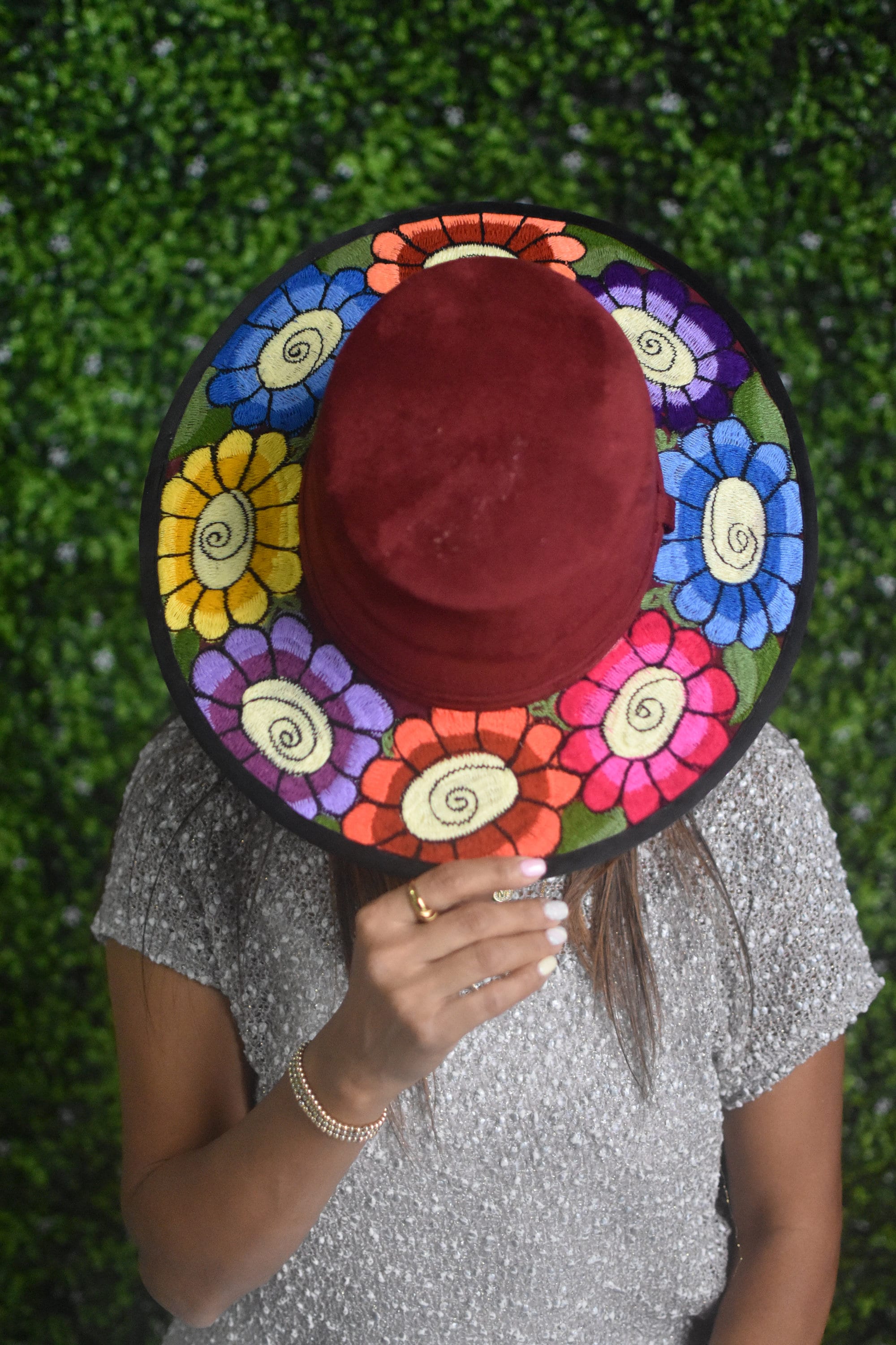 Hand Embroidered Flower Hat - Traditional Mexican Artisan Hat - Etsy