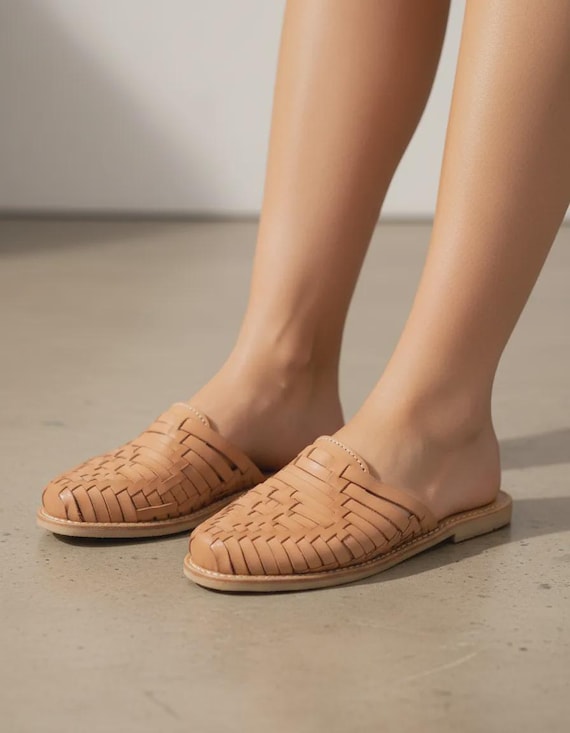 Mexican Huarache Sandals – Handmade Leather Slip-ons, Mule Style