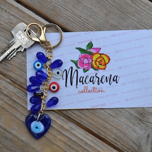 Keychain, key holder, Mexican keychain, hand painted keychain