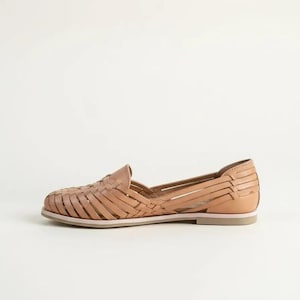 Handmade Leather Huarache Sandal – Tan Mexican Style Summer Shoes image 8