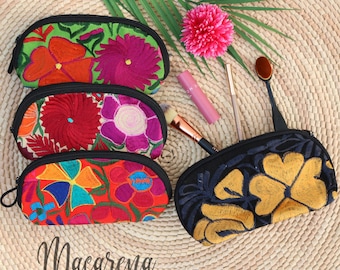 Cosmetic Bag, Makeup Bag, Mexican Bag, Bridesmaid Gift, Make up Bag, Toiletry Bag, Zipper Pouch, Pencil Case
