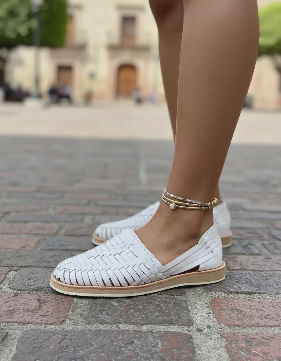 all white womens huaraches