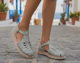 Mexikanska Huaraches ~ Alla storlekar Boho- Hippie Vintage ~ Mexikansk stil ~ Ankelremssandal