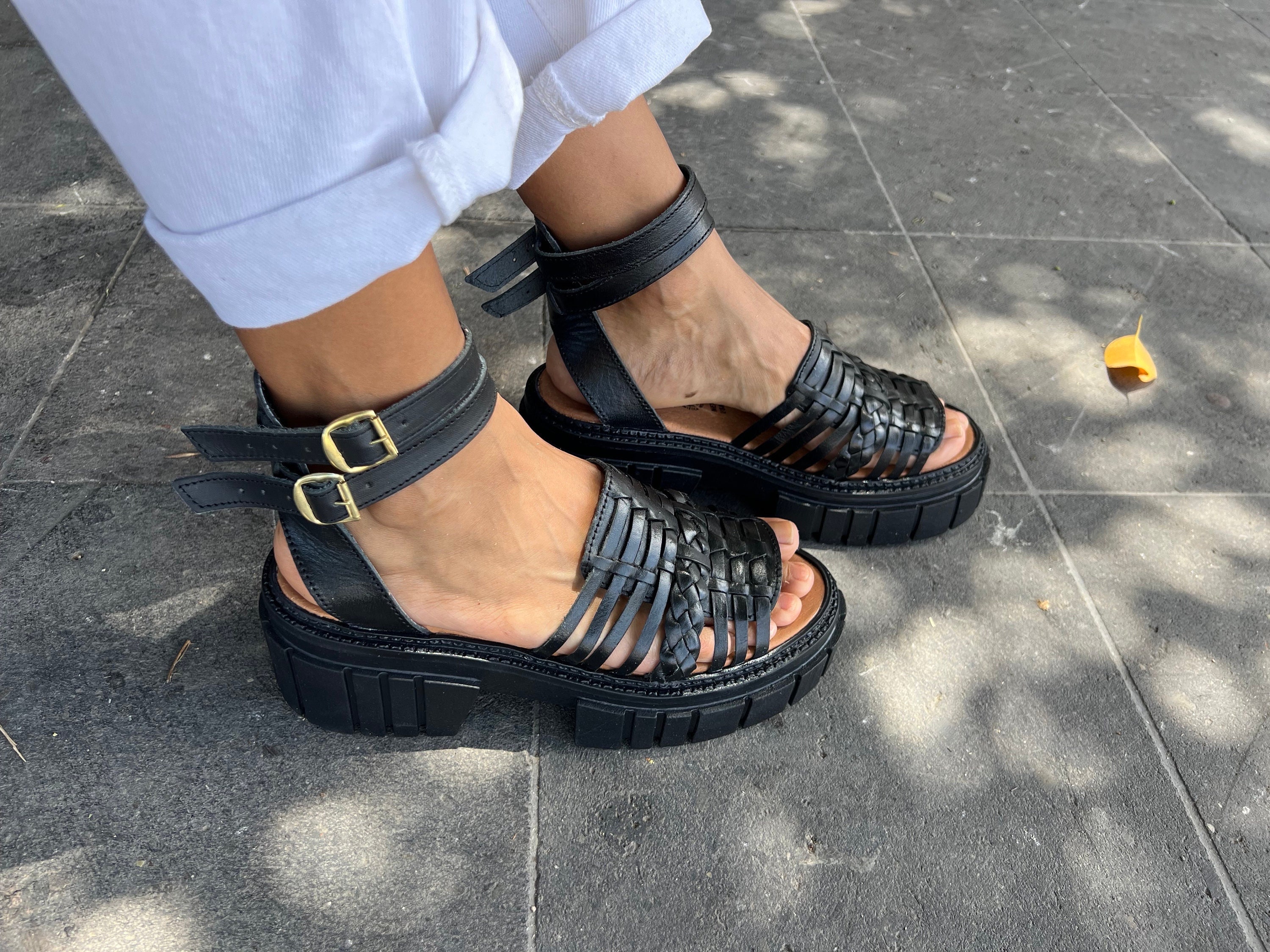 Huarache Sandal for Women ~ Handmade Leather Summer Chunky Sandal- Hippie Vintage ~ Mexican Leather Sandal ~ All Sizes