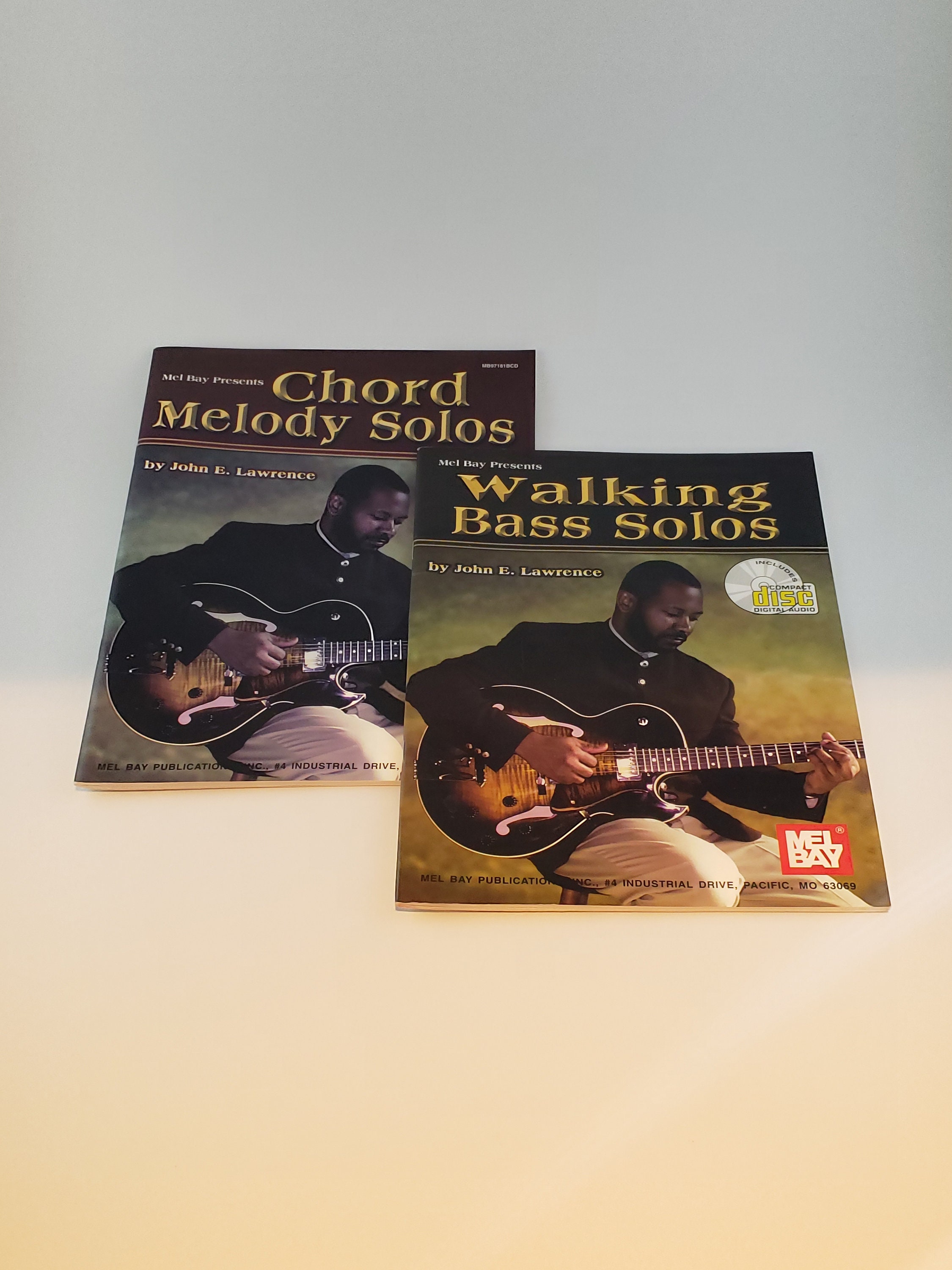 2 Vintage Guitar Sheet Music Books by John E. Lawrence Walking Bass