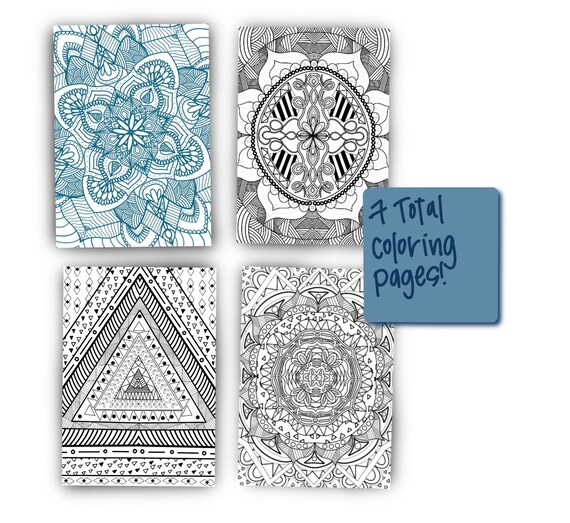 7 Printable Coloring Pages - Etsy