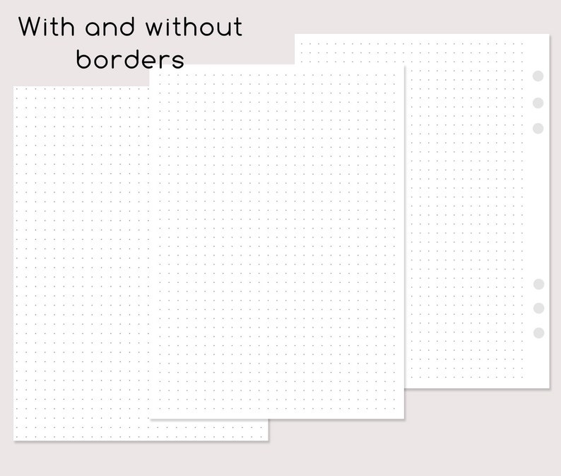 dot grid paper bullet journal paper printable a4 a5 letter etsy