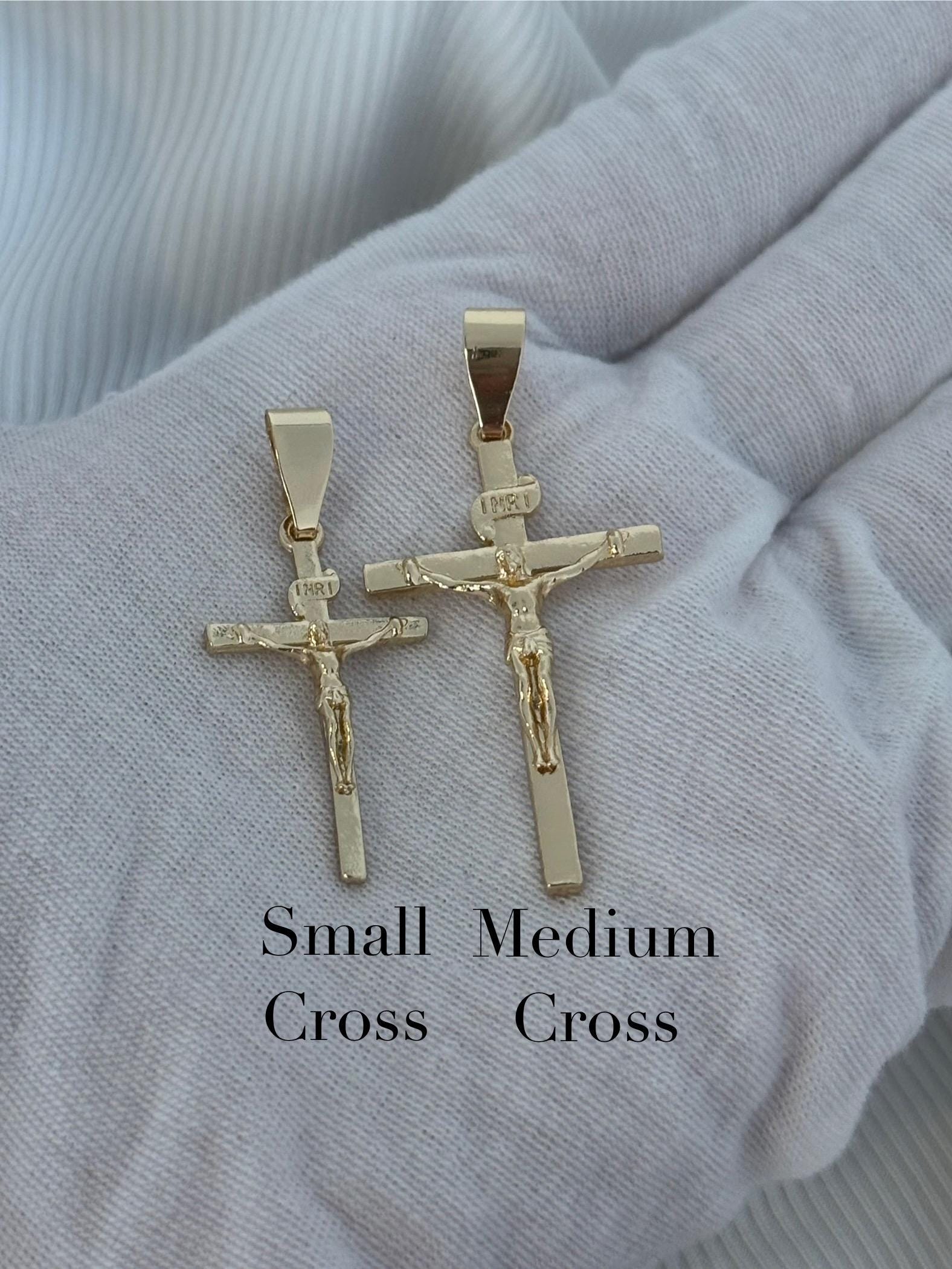 Cross Necklace With 2.5mm 22” Rope Chain Small Cross Rope Chain, With ...