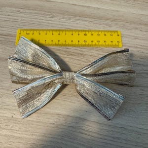 Gold Hair Bow Barrette